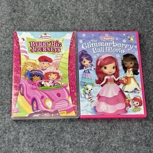 Lot Of 2 Strawberry Shortcake DVDs Berry Big Journey & Glimmerberry Ball Movie